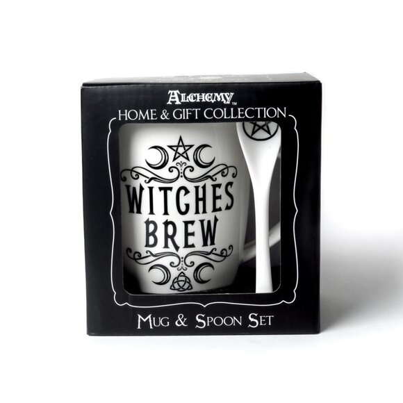 NEW! Alchemy Gothic "Witch's Potion" Moon Cup & Spoon Set - Picture 2 of 3
